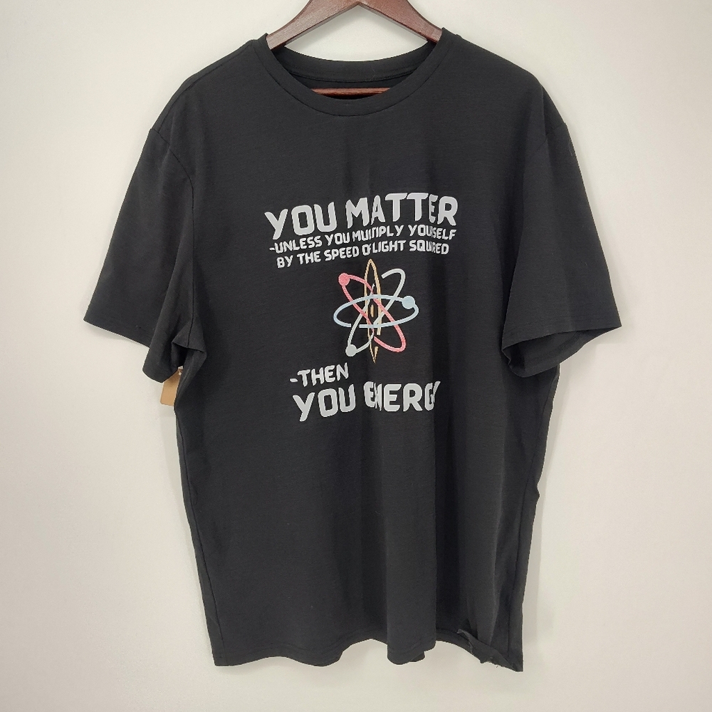 New Without Tags Black Graphic T-Shirt Adult Size 3XL